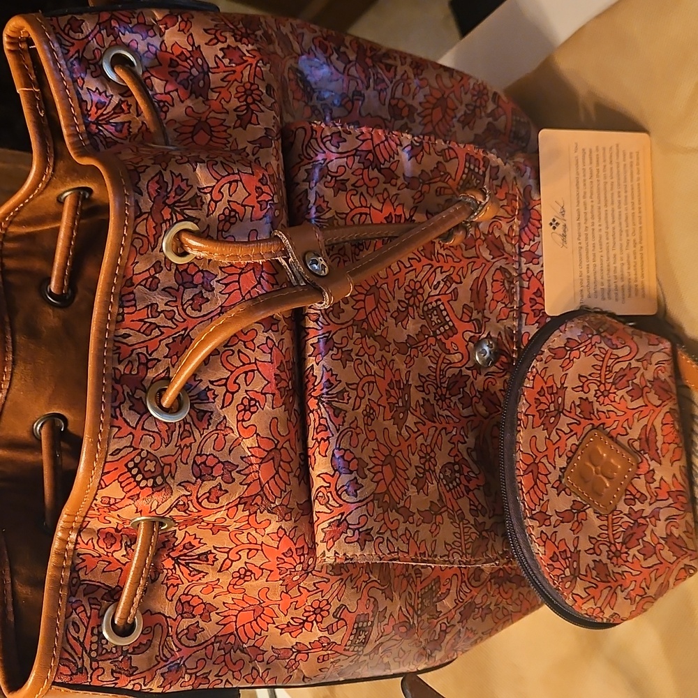 Patricia Nash Bucket Bag with Matching Pouch